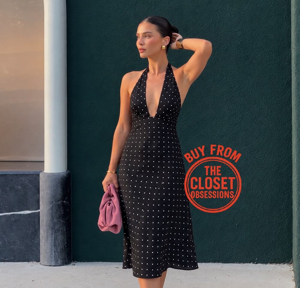 ZARA Halter Polka Dot Dress NWT